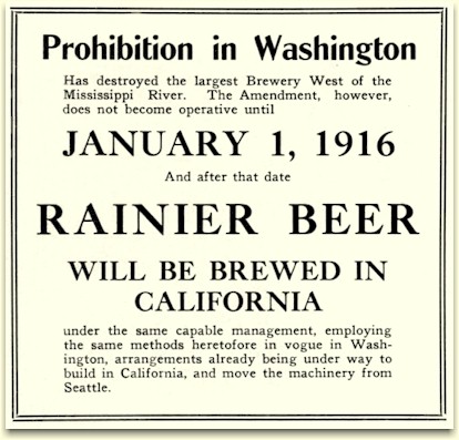 Rainier ad 1914